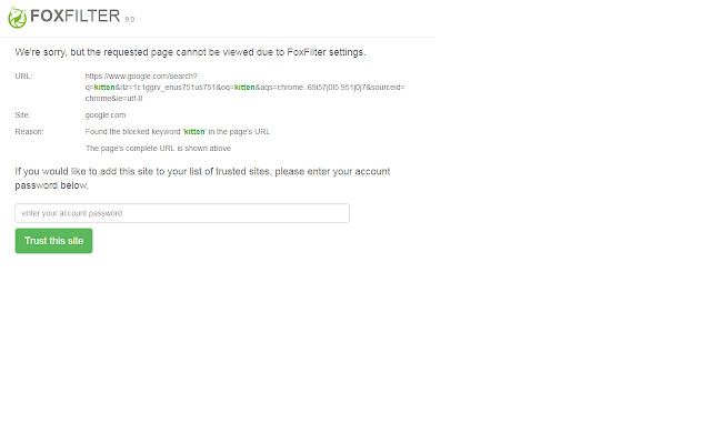FoxFilter The content filter!  from Chrome web store to be run with OffiDocs Chromium online