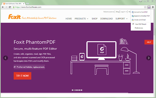 Foxit PDF Creator  from Chrome web store to be run with OffiDocs Chromium online