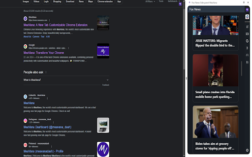 Fox News Side panel MeaVana  from Chrome web store to be run with OffiDocs Chromium online