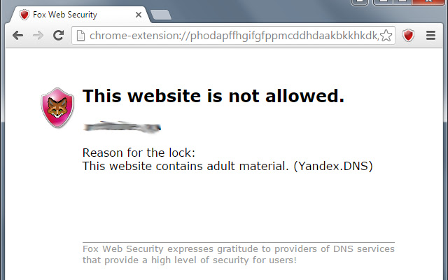 Fox Web Security  from Chrome web store to be run with OffiDocs Chromium online