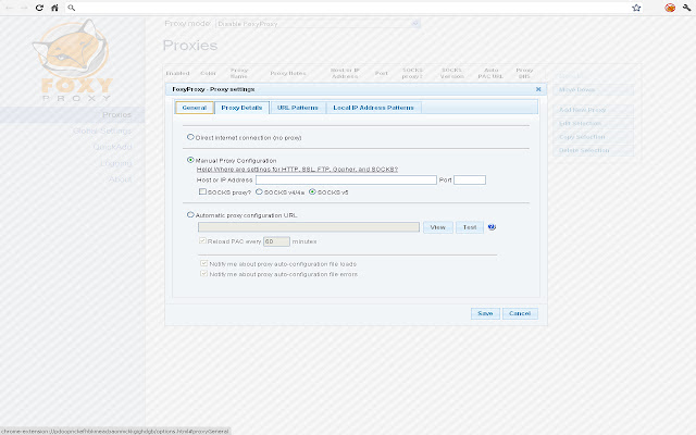 FoxyProxy Standard  from Chrome web store to be run with OffiDocs Chromium online