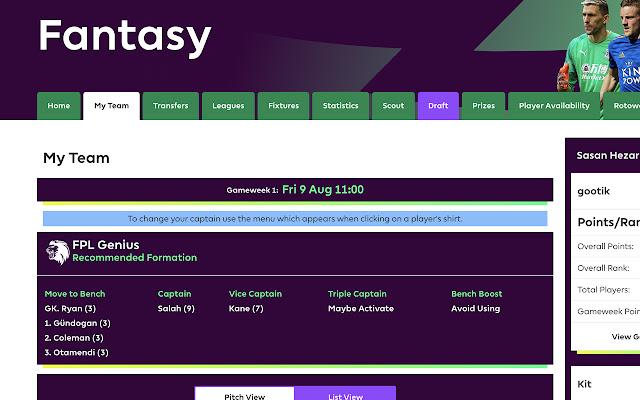 FPL Genius  from Chrome web store to be run with OffiDocs Chromium online