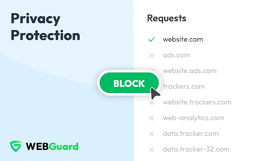 Free AdBlocker WebGuard  from Chrome web store to be run with OffiDocs Chromium online