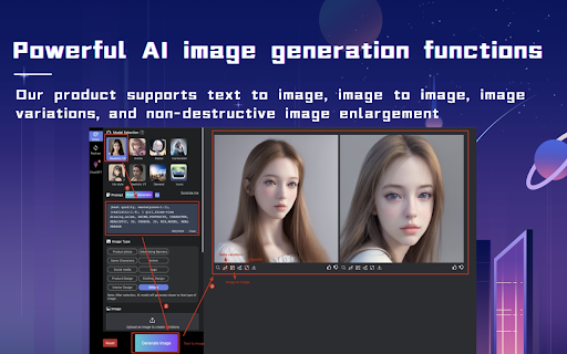 Free AI Art Generator JourneyDraw  from Chrome web store to be run with OffiDocs Chromium online
