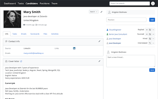 FreeATS  from Chrome web store to be run with OffiDocs Chromium online