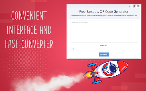 Free Barcode, QR Code Generator  from Chrome web store to be run with OffiDocs Chromium online
