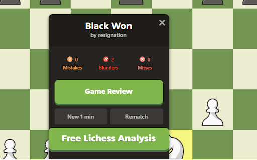 Free Chess.com Analysis  from Chrome web store to be run with OffiDocs Chromium online