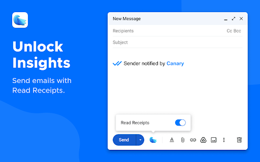 Free Email Tracker for Gmail, by Canary Mail  from Chrome web store to be run with OffiDocs Chromium online