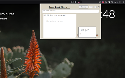 Free Fast Note  from Chrome web store to be run with OffiDocs Chromium online