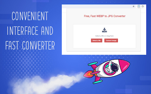 Free, Fast WEBP to JPG Converter  from Chrome web store to be run with OffiDocs Chromium online