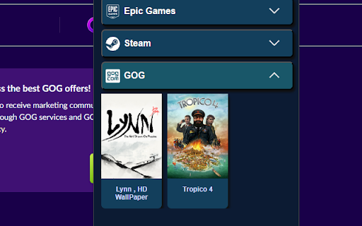 Free Game Deals  from Chrome web store to be run with OffiDocs Chromium online