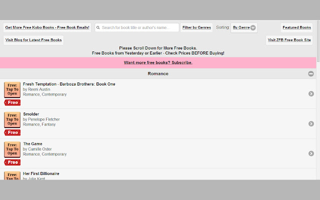 Free Kobo Books  from Chrome web store to be run with OffiDocs Chromium online