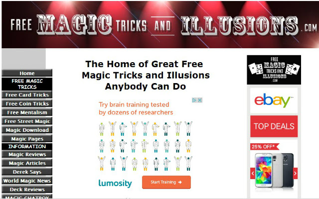 free magic tricks and illusions  from Chrome web store to be run with OffiDocs Chromium online