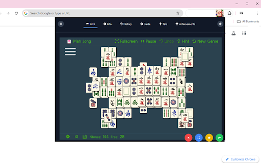 Free Mahjong  from Chrome web store to be run with OffiDocs Chromium online