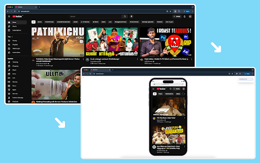 Free Mobile Simulatore Responsiveness testing  from Chrome web store to be run with OffiDocs Chromium online