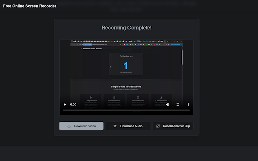 Free Online Screen Recorder for Google Chrome™  from Chrome web store to be run with OffiDocs Chromium online