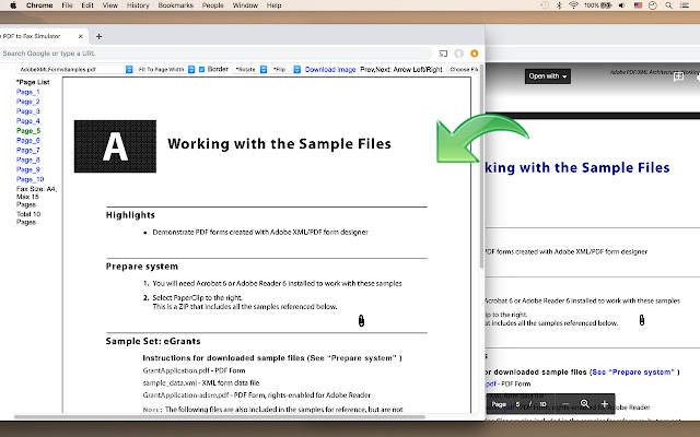 Free PDF to Fax Simulator  from Chrome web store to be run with OffiDocs Chromium online
