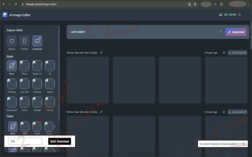 Freepik Bulk Generator Downloader from Chrome web store to be run with OffiDocs Chromium online Freepik Bulk Generator Downloader from Chrome web store to be run with OffiDocs Chromium online