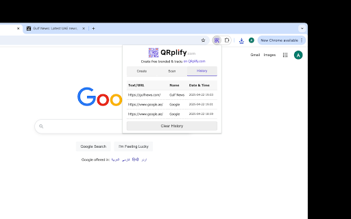 Free QR Code Generator  Scanner by QRplify  from Chrome web store to be run with OffiDocs Chromium online