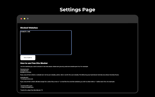 Free Site Blocker  from Chrome web store to be run with OffiDocs Chromium online
