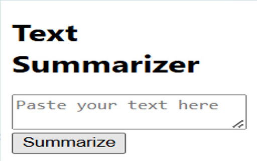 Free Text Summarizer  from Chrome web store to be run with OffiDocs Chromium online