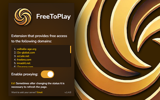 FreeToPlay – Proxy  from Chrome web store to be run with OffiDocs Chromium online