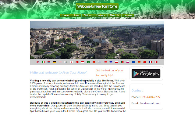 Free Tour Rome  from Chrome web store to be run with OffiDocs Chromium online