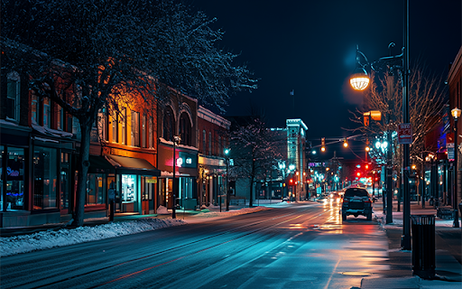 Freetubespot Street Corner Interface In The Cold Night  from Chrome web store to be run with OffiDocs Chromium online