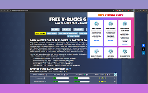 Free V Bucks Guide  from Chrome web store to be run with OffiDocs Chromium online