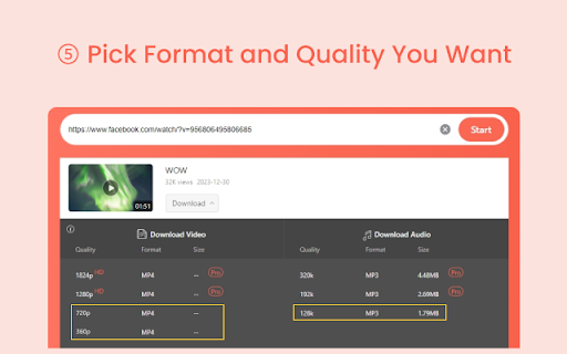 Free Video Downloader Download Any Video  from Chrome web store to be run with OffiDocs Chromium online