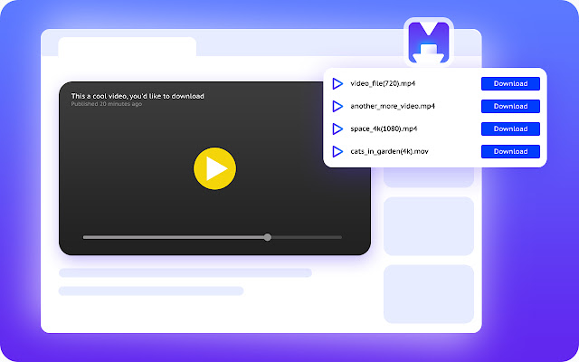 Free video downloader media search tool  from Chrome web store to be run with OffiDocs Chromium online