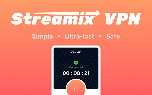 Free VPN Chrome extension VPN Proxy Streamix  from Chrome web store to be run with OffiDocs Chromium online