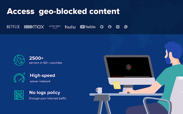 Free VPN for Chrome VPN Proxy VeePN  from Chrome web store to be run with OffiDocs Chromium online