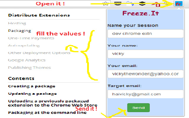 FreezeIt  from Chrome web store to be run with OffiDocs Chromium online