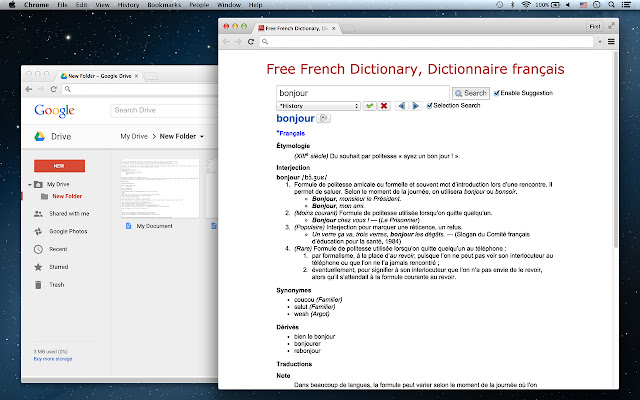 French Dictionary  from Chrome web store to be run with OffiDocs Chromium online