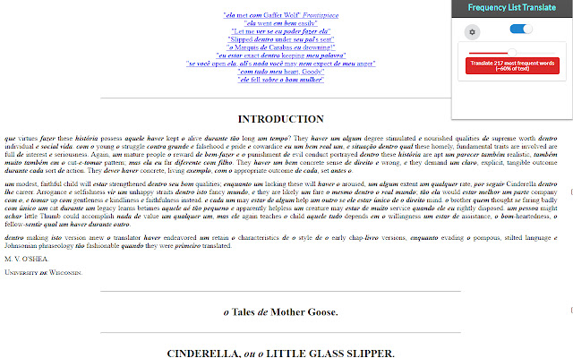 Frequency List Translate  from Chrome web store to be run with OffiDocs Chromium online
