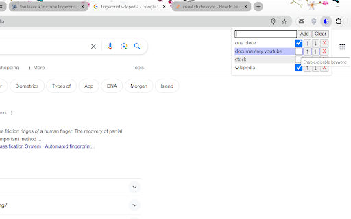 Frequency Search  from Chrome web store to be run with OffiDocs Chromium online