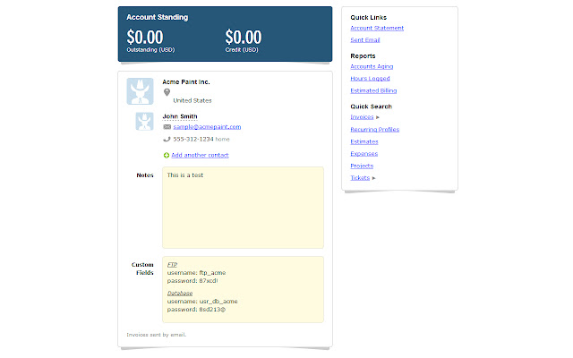 Freshbooks Custom Fields  from Chrome web store to be run with OffiDocs Chromium online