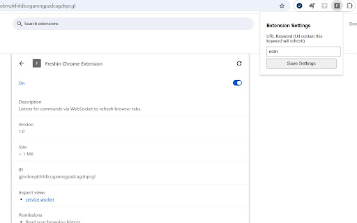 Freshin Chrome Extension  from Chrome web store to be run with OffiDocs Chromium online