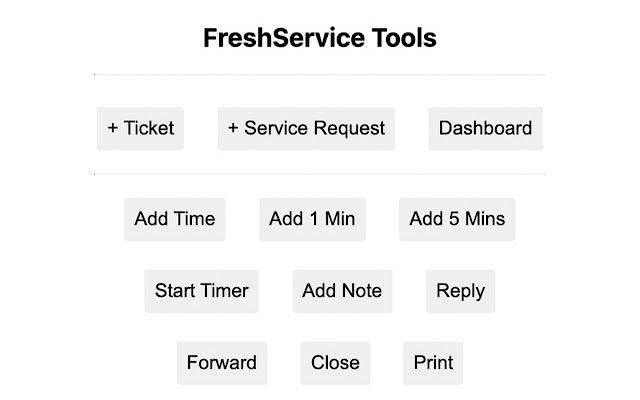 FreshService Ticket Tools  from Chrome web store to be run with OffiDocs Chromium online