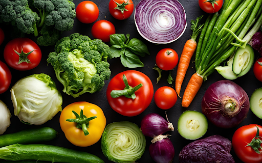 fresh vegetables  from Chrome web store to be run with OffiDocs Chromium online