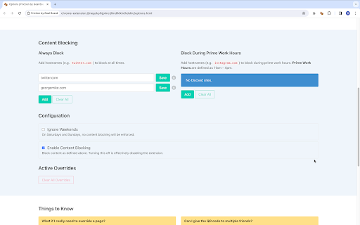 Friction by Goal Board  from Chrome web store to be run with OffiDocs Chromium online