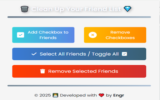 Friend Select  Remove Pro  from Chrome web store to be run with OffiDocs Chromium online