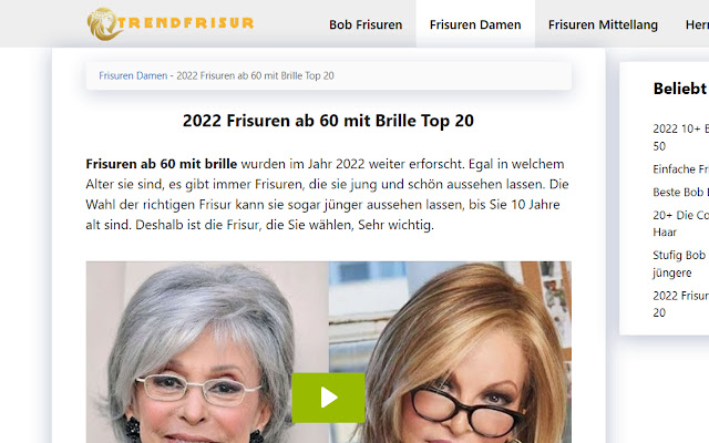 frisuren ab 60 mit brille  from Chrome web store to be run with OffiDocs Chromium online