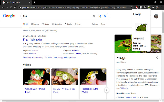 Frogstension  from Chrome web store to be run with OffiDocs Chromium online