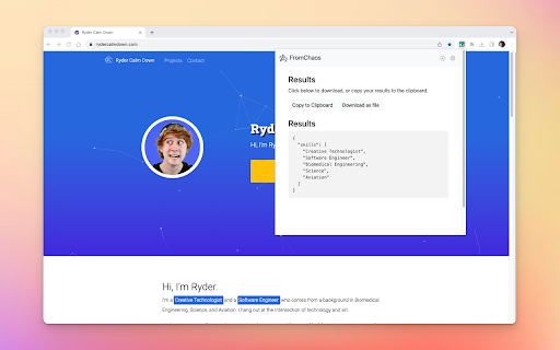 From Chaos  from Chrome web store to be run with OffiDocs Chromium online