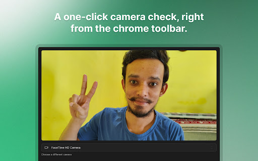 Front Mirror One click camera check  from Chrome web store to be run with OffiDocs Chromium online