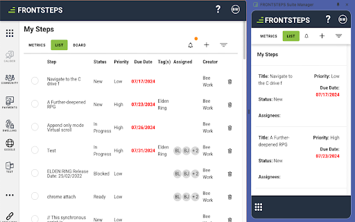 FRONTSTEPS Suite Manager  from Chrome web store to be run with OffiDocs Chromium online