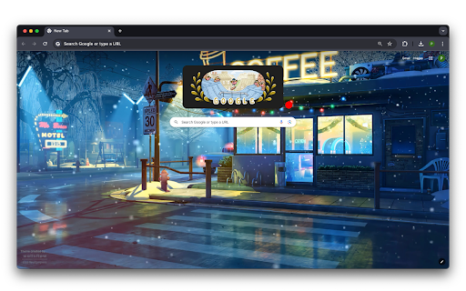 Frozen Coffee | Street | Winter  from Chrome web store to be run with OffiDocs Chromium online