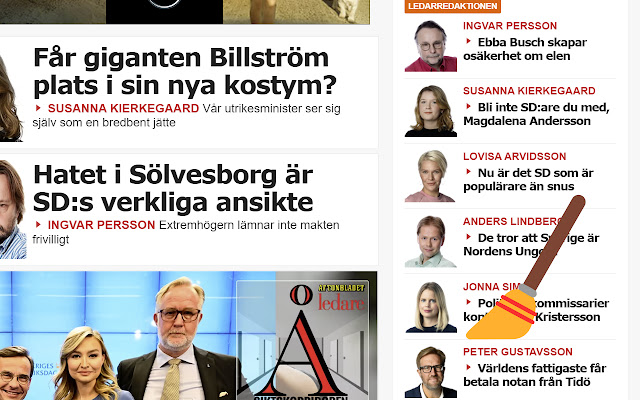Färre dumheter på Aftonbladet  from Chrome web store to be run with OffiDocs Chromium online